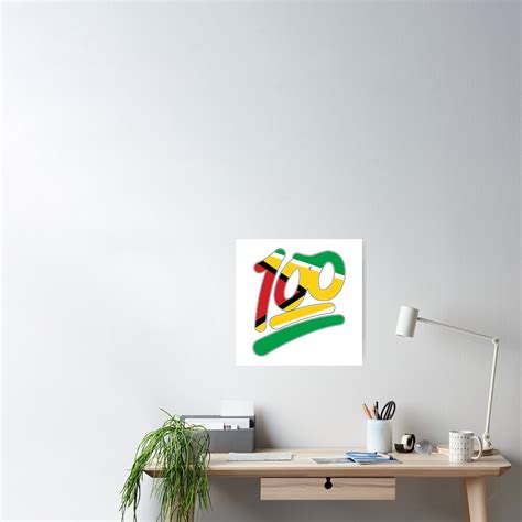 "Guyana Flag 100 Emoji" Poster by identiti | Redbubble