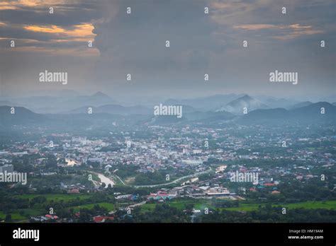 Aerial view of small town Stock Photo - Alamy