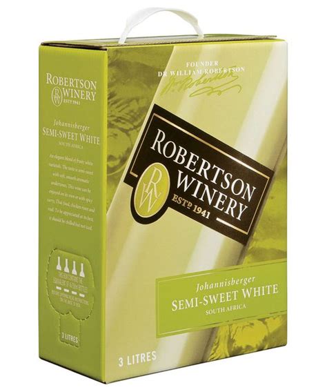 Robertson Winery Johannisberger White 1 X 3l Shop Today Get It