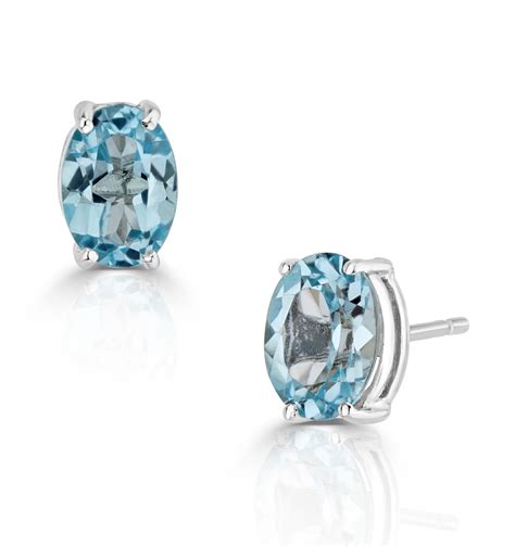 Blue Topaz Earrings The Diamond Store