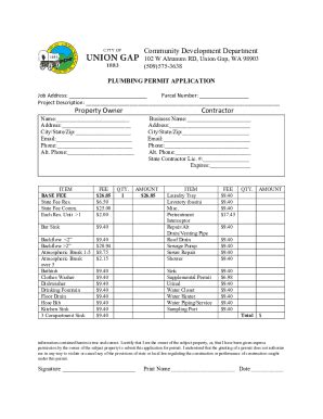 Fillable Online Permits And Fees Union Sanitary District Ca Gov Fax