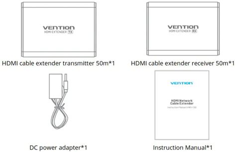 Vention Akg Hdmi Extender Via Lan User Manual