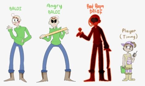 Baldi Basics All Characters, HD Png Download - kindpng