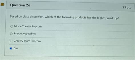 Solved Question 2625 ﻿ptsbased On Class Discussion Which Of