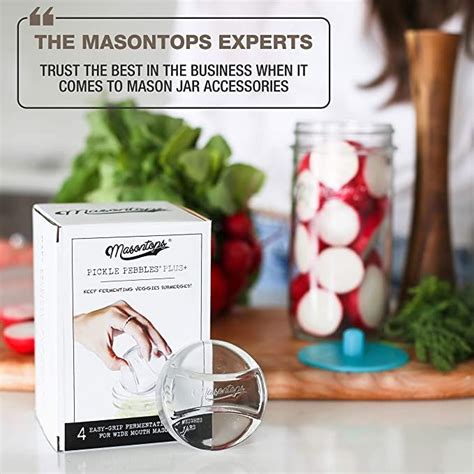 Masontops Pickle Pebble Glass Infinity Weights For Fermenting