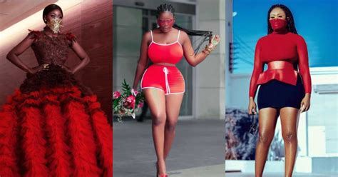 Nana Akua Addo Flaunts Her Curves And Fine Legs In Red Themed Wear