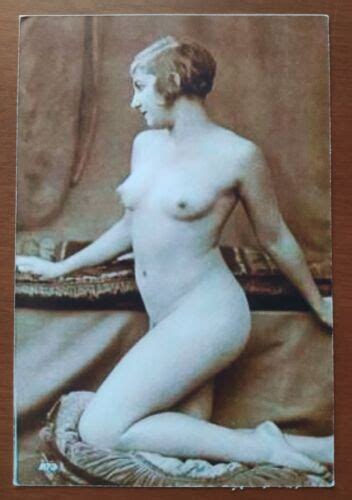 French Nude Woman Lesbians Lovely Figure Old S Photo Postcard