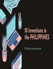 10 Invention In The PHILIPPINES Pdf 10 Inventions In The PHILIPPINES