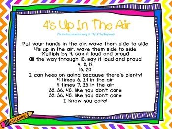 Math Songs For Multiplication