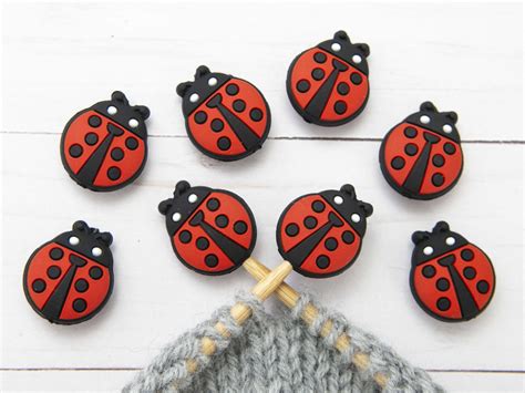 Ladybug Stitch Stoppers Knitting Needles Point Protectors