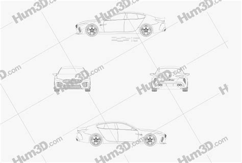 BMW M8 Gran coupe 2019 Blueprint - 3DModels.org