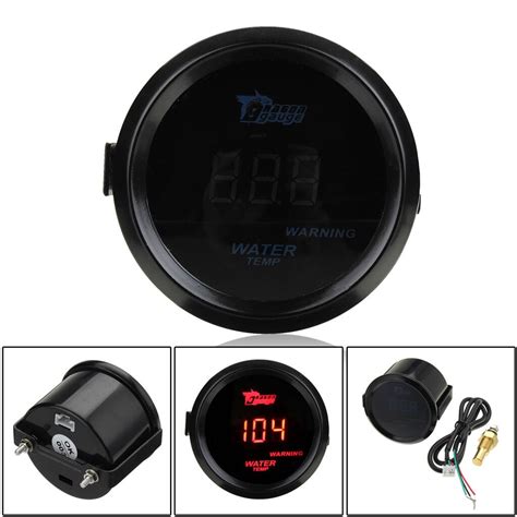 Gauge Mm Black Car Moter Red Backlight Digital Led Electronic Water