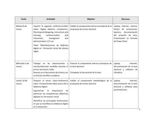 Cronograma Para Pasantia Docx