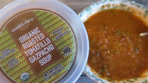 Trader Joes Roasted Tomatillo Gazpacho Review And Taste Test YouTube