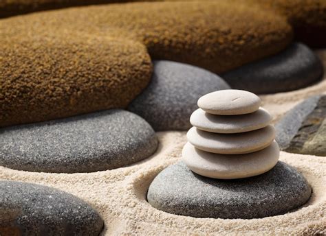 Premium Photo | A zen stones garden landscape