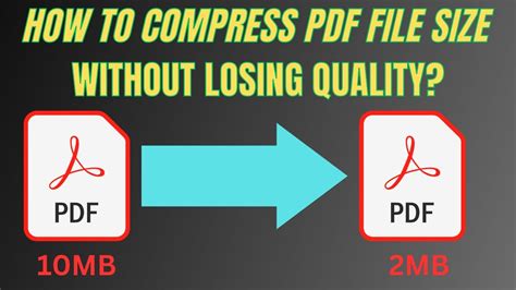 How To Compress Pdf File Size Without Losing Quality Youtube