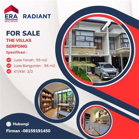 Dijual Disewakan Properti The Villas Serpong Dengan Harga Rp