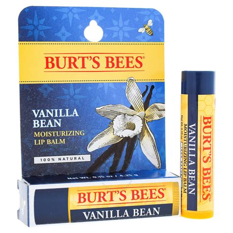 Burt S Bees Vanilla Bean Moisturizing Lip Balm Blister 0 15 Oz Skin Care 792850026759 Jomashop