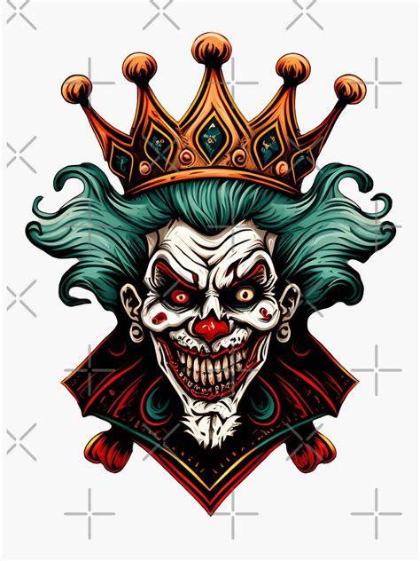 Clown Card Comic Graphics Clown King King Clown Scary Evil Killer