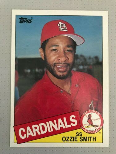 Ozzie Smith 1985 Topps Super 47 Jumbo 5 X 7 Baseball Card St Louis