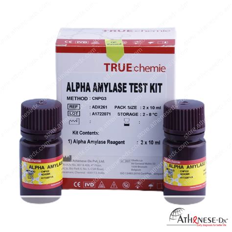 Alpha Amylase Test Kit IVD Biochemistry Reagents Athenese Dx