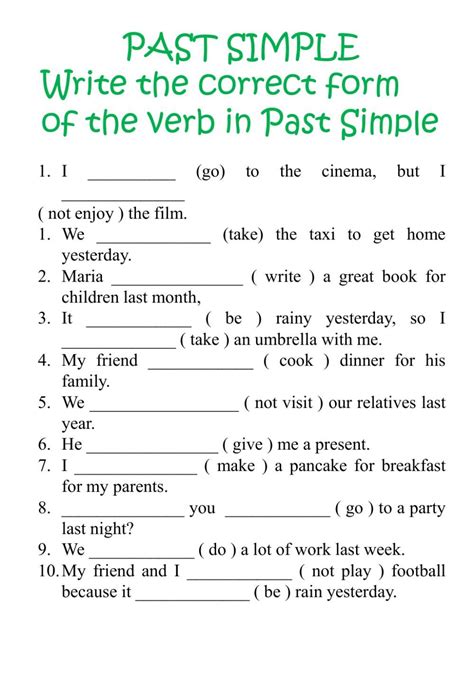 Verb Chart Pasado Simple Regular And Irregular Verbs English Grammar