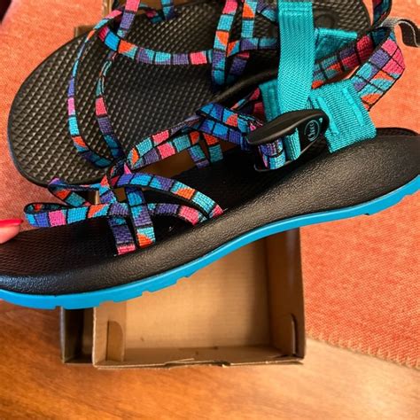 Chaco Shoes Chacos Kids Size 6 Unisex Zx Eco Tread Break Teal Color