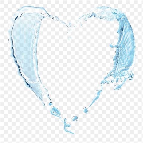 Heart Water Png Splashing Sticker Clipart Free Image By Rawpixel