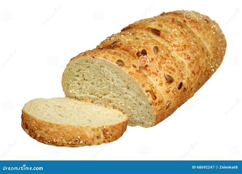 Bread Long Loaf On A White Background Stock Image Image Of Flour