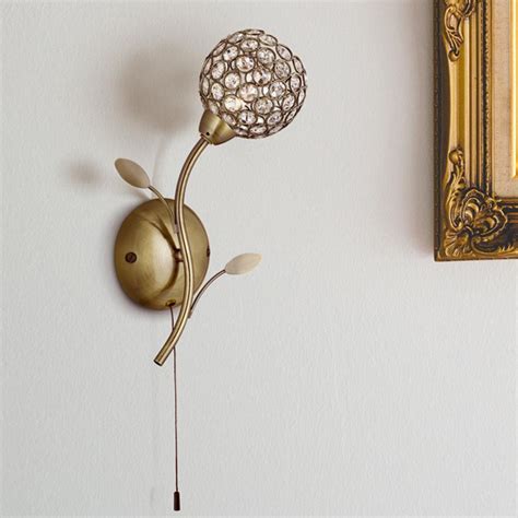 Bellis II Clear Glass Wall Light In Brass Furniture In Fashion