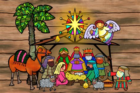 Nativity Scene Graphic Nativity Scene Vector Clipart And Illustrations