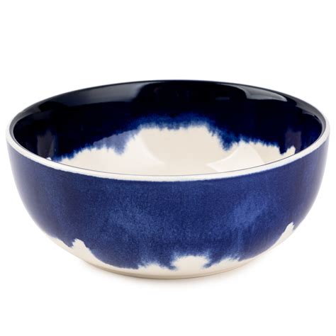 Thyme Table Blue Drip Stoneware Cereal Round Bowl Walmart