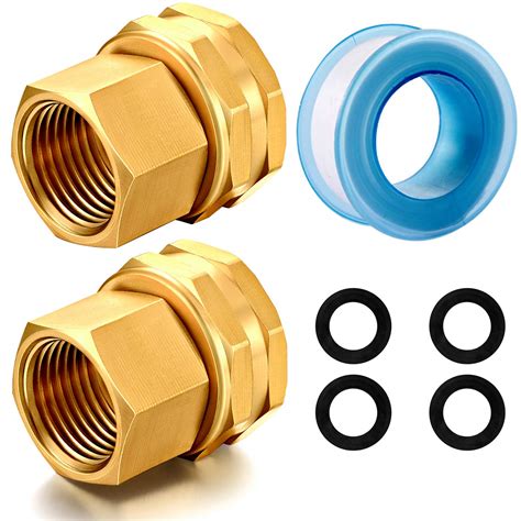 Yelun Solid Brass Garden Hose Fittings Connectors Adapter Heavy Duty