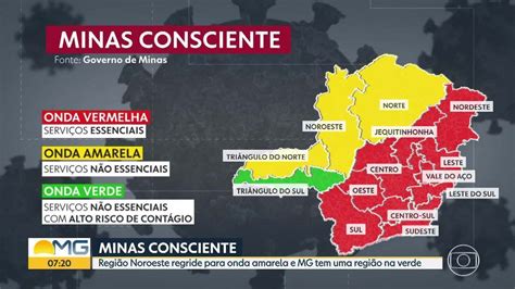 Minas Consciente Regi O Noroeste Regride Para Onda Amarela Bom Dia