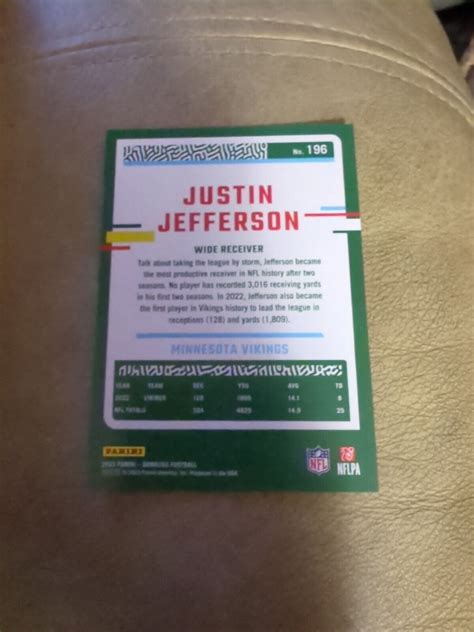 Panini Donruss Football Justin Jefferson Minnesota Vikings Ebay