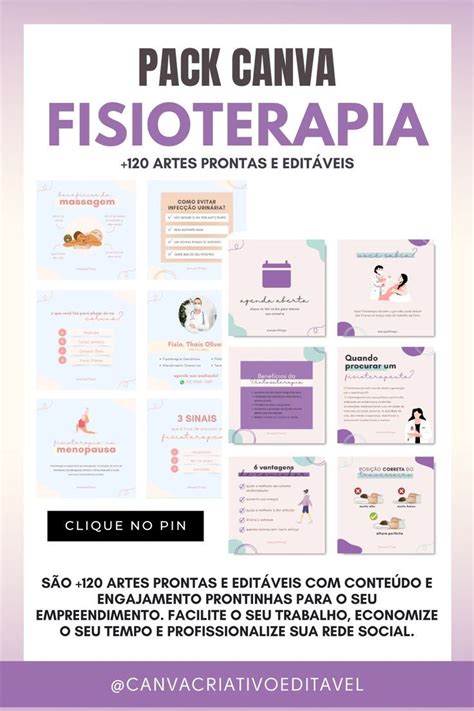 O Pack Canva Fisioterapia é Para Você Que Quer Economizar O Seu Tempo E