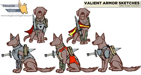 Dog Armor Design Sketches Dogatworkgames