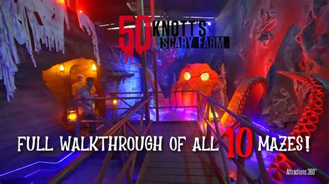 ALL 10 MAZES At Knott S Scary Farm 2023 50th Anniversary ONE HOUR