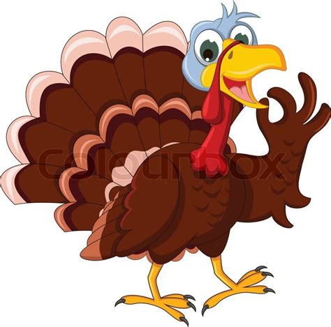 Vector illustration of Funny Turkey ... | Stock vector | Colourbox