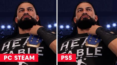 WWE 2K22 PS5 Vs PC Graphics Comparison 4K YouTube