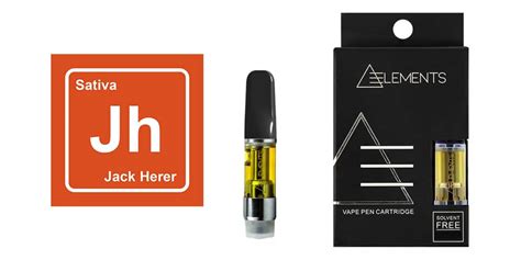 Buy ELEMENTS THC Vape Cartridge 1200mg Jack Herer Online In Calgary