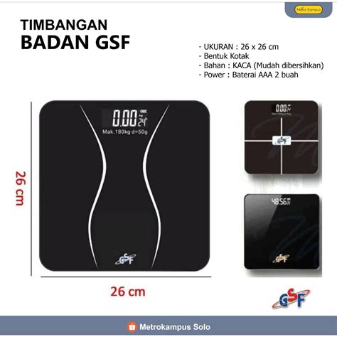 Jual Timbangan Badan Digital Gsf 2626 Timbangan Scale Digital Alat