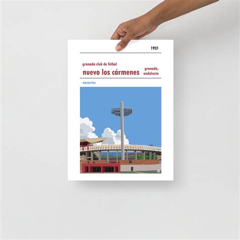 Granada CF Nuevo Los Cármenes Stadium Print | Football Fan Gift