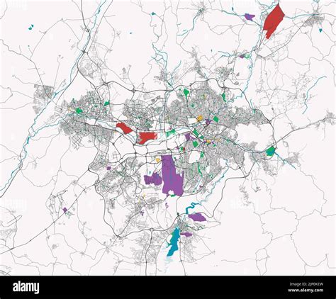 Vector editable city map of Ankara, Turkey Stock Vector Image & Art - Alamy