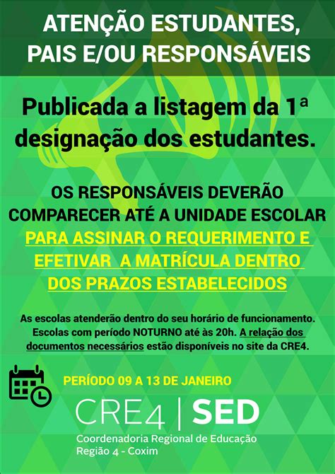 AtenÇÃo Pais E Ou ResponsÁveis Cre 04