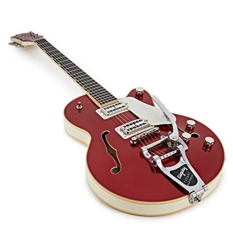 Disc Gretsch G6659t Btft Broadkaster Jr 2 T Candy Apple Red And White