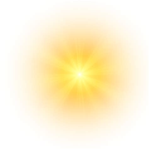 Yellow Sun A Flash A Soft Glow Without Departing Rays Star Flashed