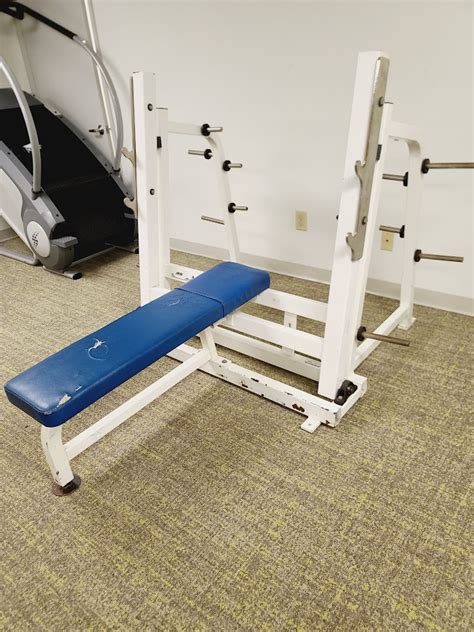 Magnum Flat Olympic Bench Press With Plate Storage Atlanta Fitness Repair