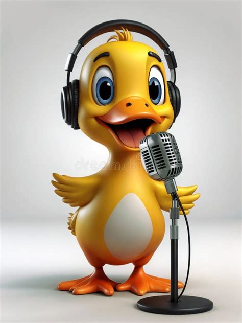 A 3x Lovable and Exuberant Cartoon Character, a Charming Yellow Duck ...