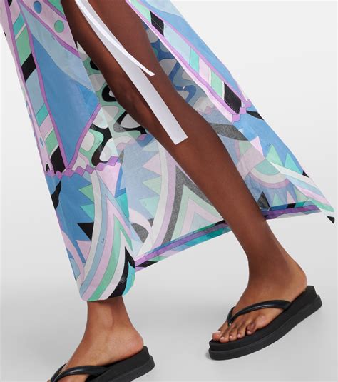 Vivara Cotton Maxi Skirt In Multicoloured Pucci Mytheresa